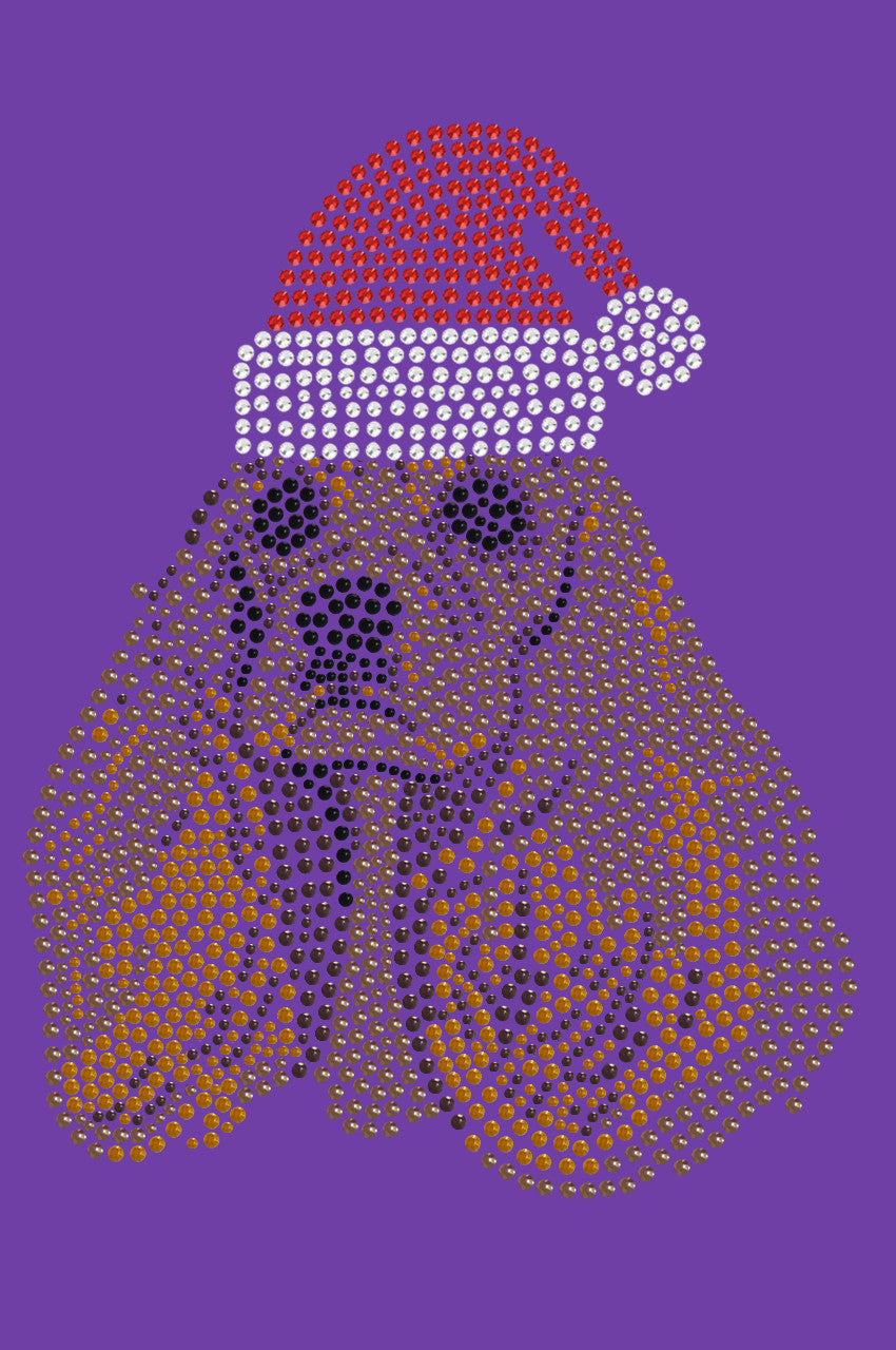 Cocker Spaniel with Santa Hat - Womens T-shirt