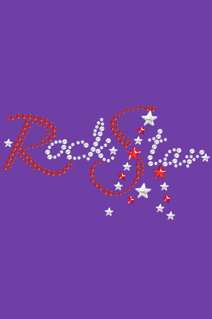 Rock Star (Red Austrian crystal Rhinestones) - Bandanna