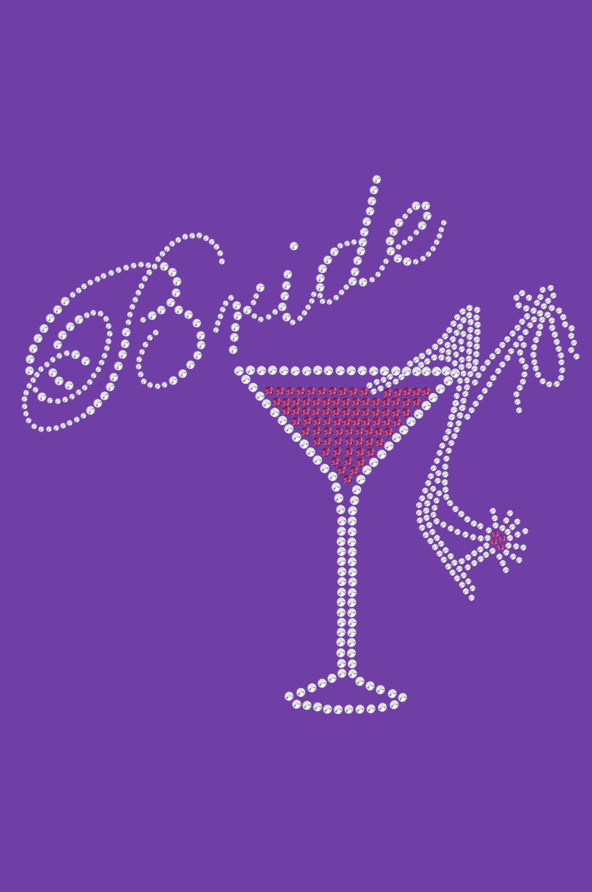 Bride with Drink & High Heel Shoe - Womens T-shirt