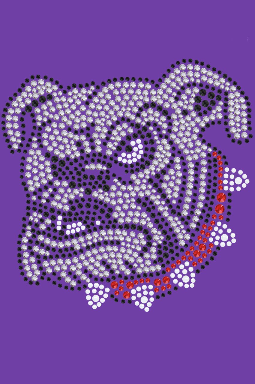 Bulldog Face (White) - bandana