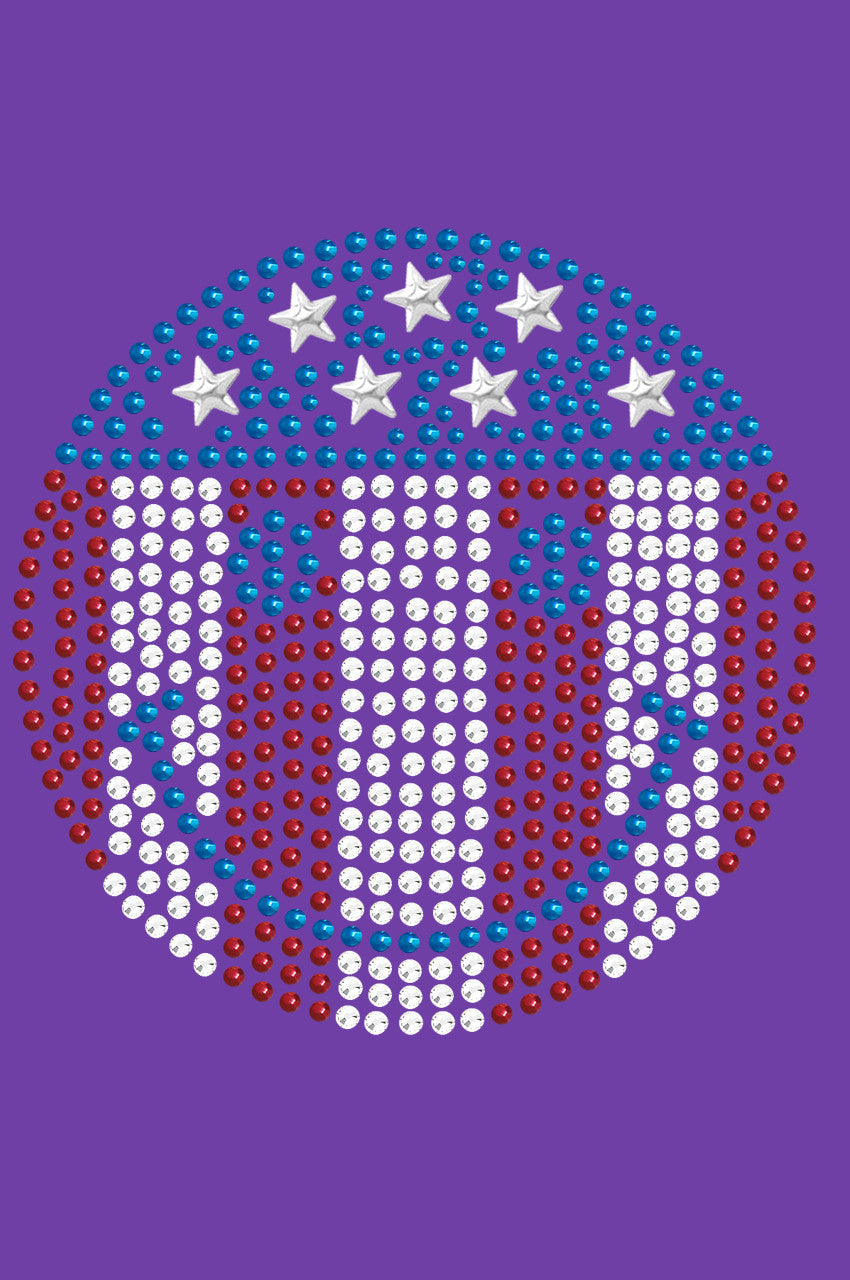 Happy Face Red, White, & Blue -Bandanna