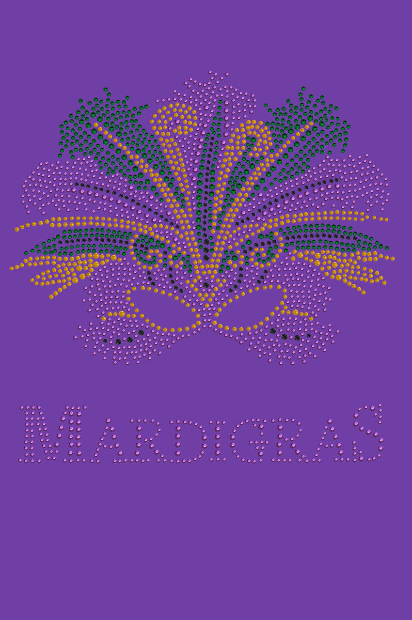 Madi Gras with Mask - Womens T-shirt