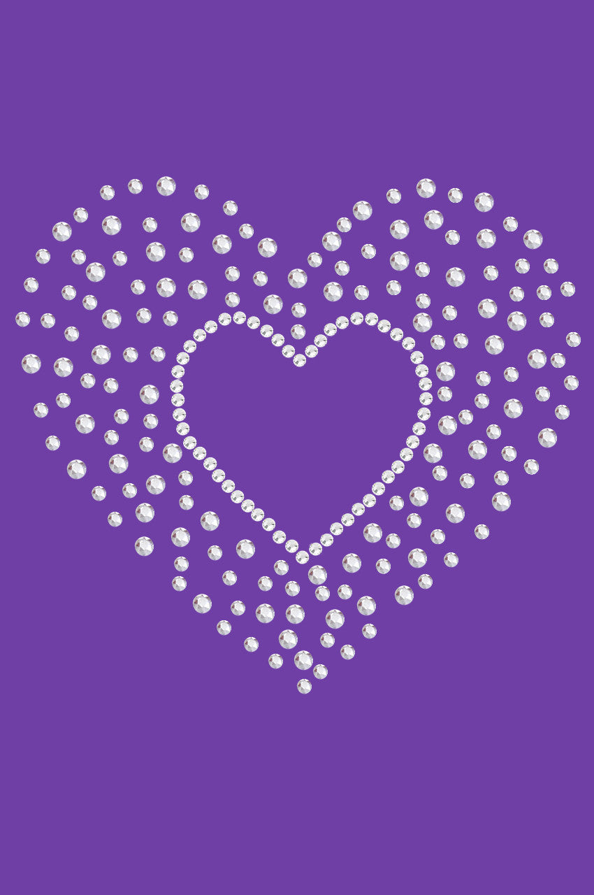 Heart with Scattered Stones - Womens T-shirt