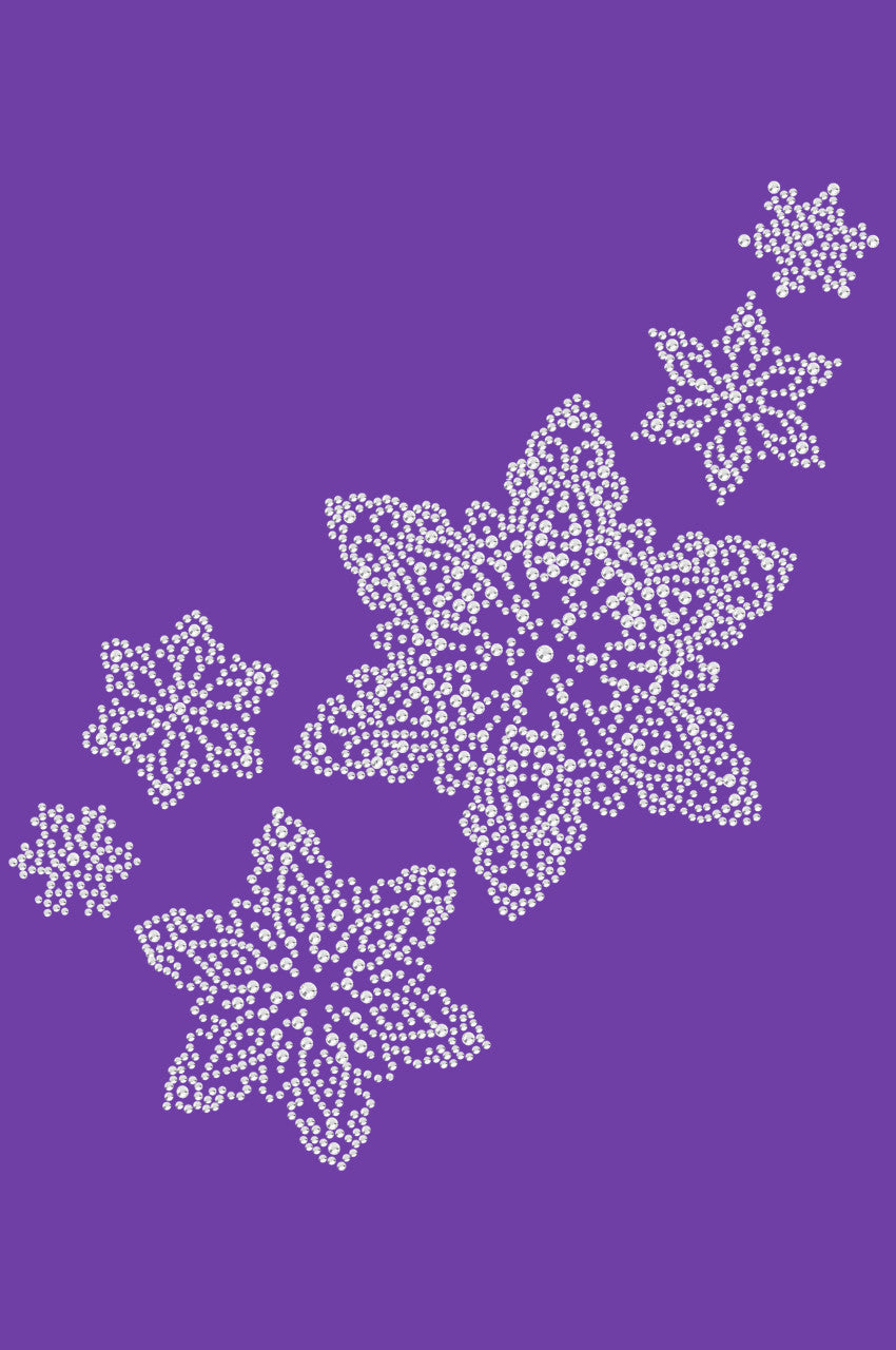 Rhinestone Snowflakes - Womens T-shirt