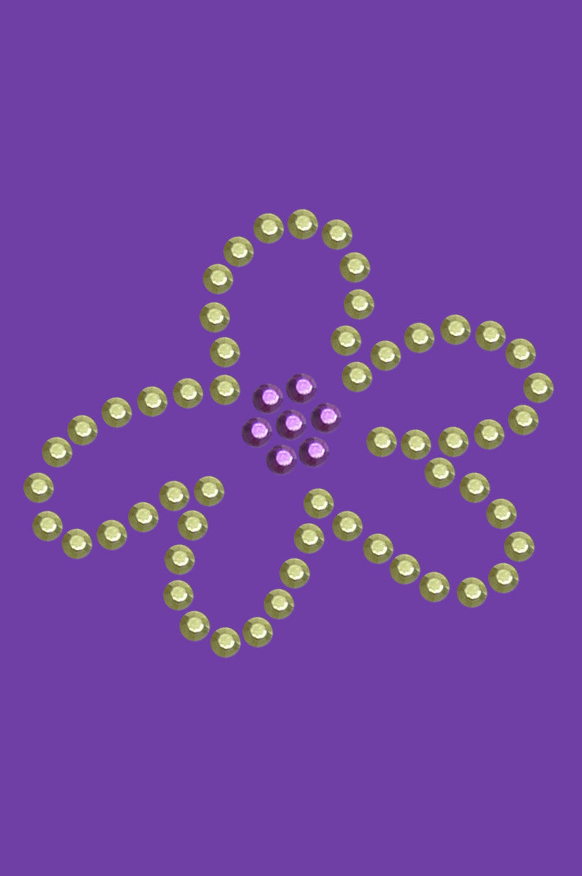 Lime & Purple Flower - Bandanna