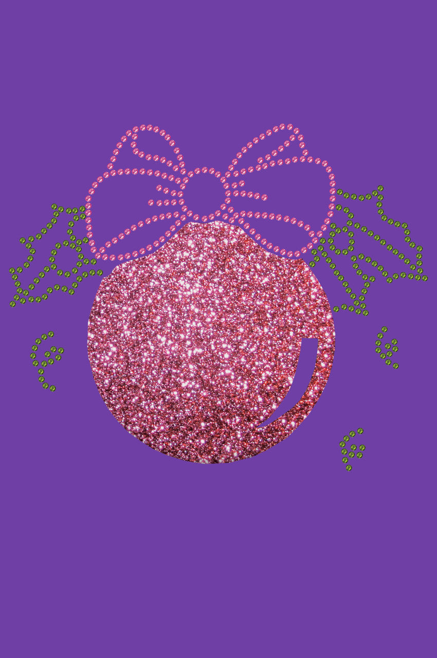 Pink Glitter Ornament - Womens T-shirt