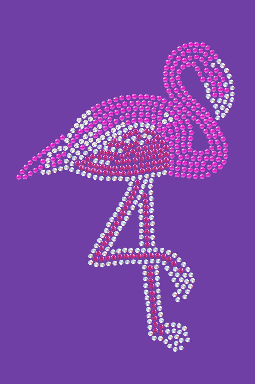 Pink Flamingo (Iridescent - AB) - Womens T-shirt