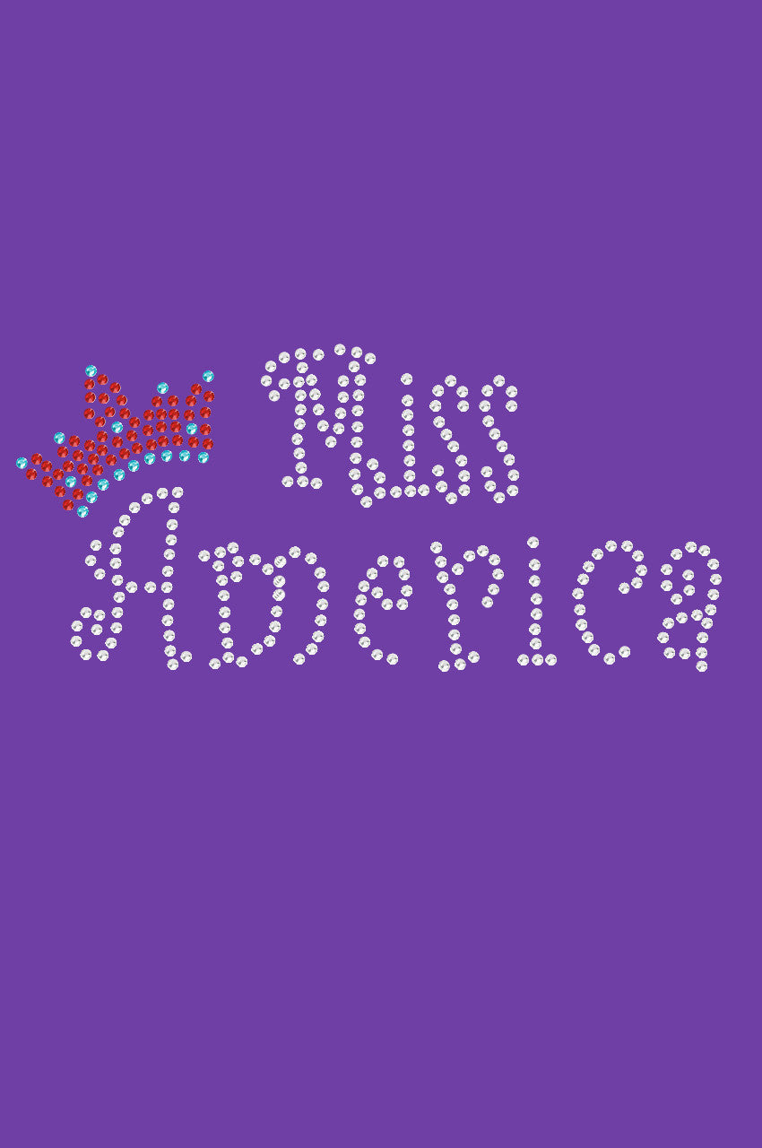 Miss America with Crown - Womens T-shirt