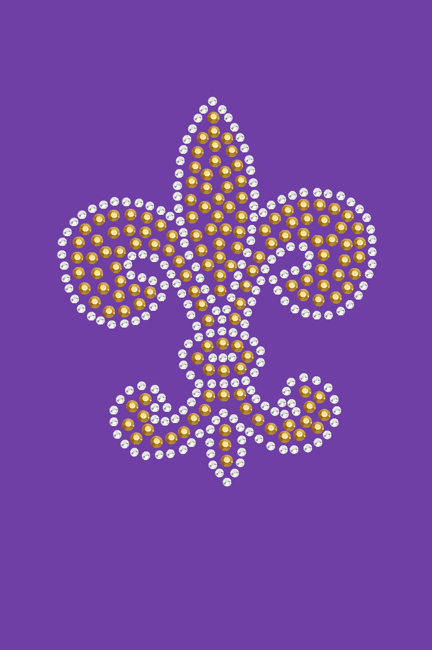 Fleur de Lis (Gold Rhinestuds) - Womens T-shirt