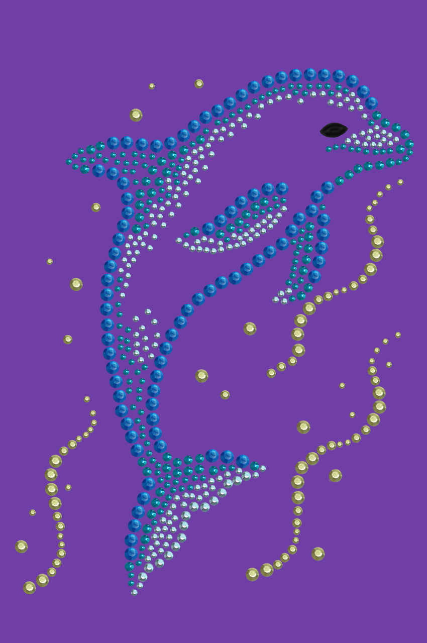 Dolphin (Blue) - Womens T-shirt