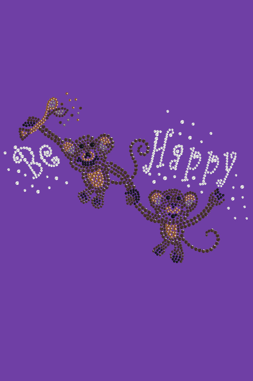 Monkeys - Be Happy - Womens T-shirt