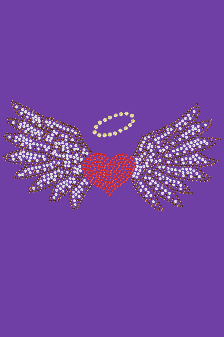 Heart with Wings & Halo - Womens T-shirt