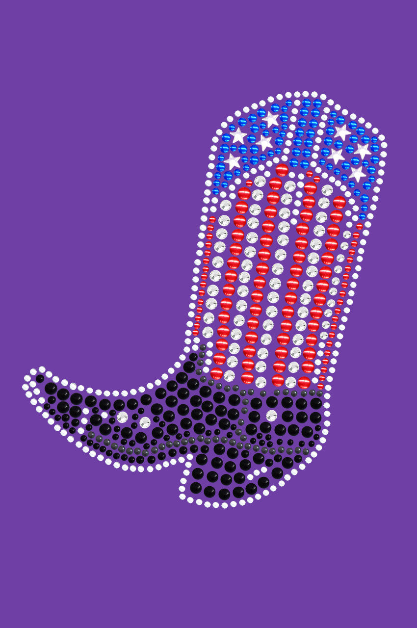Boot (Red, White, & Blue) - Womens T-shirt