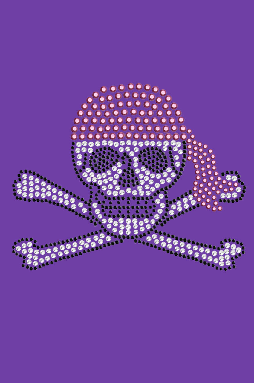 Skull with Pink Bandanna - Women's T-shirt