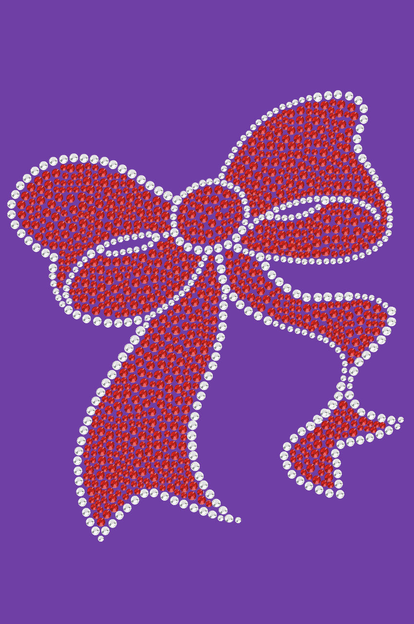 Red Rhinestone Bow - Womens Tee