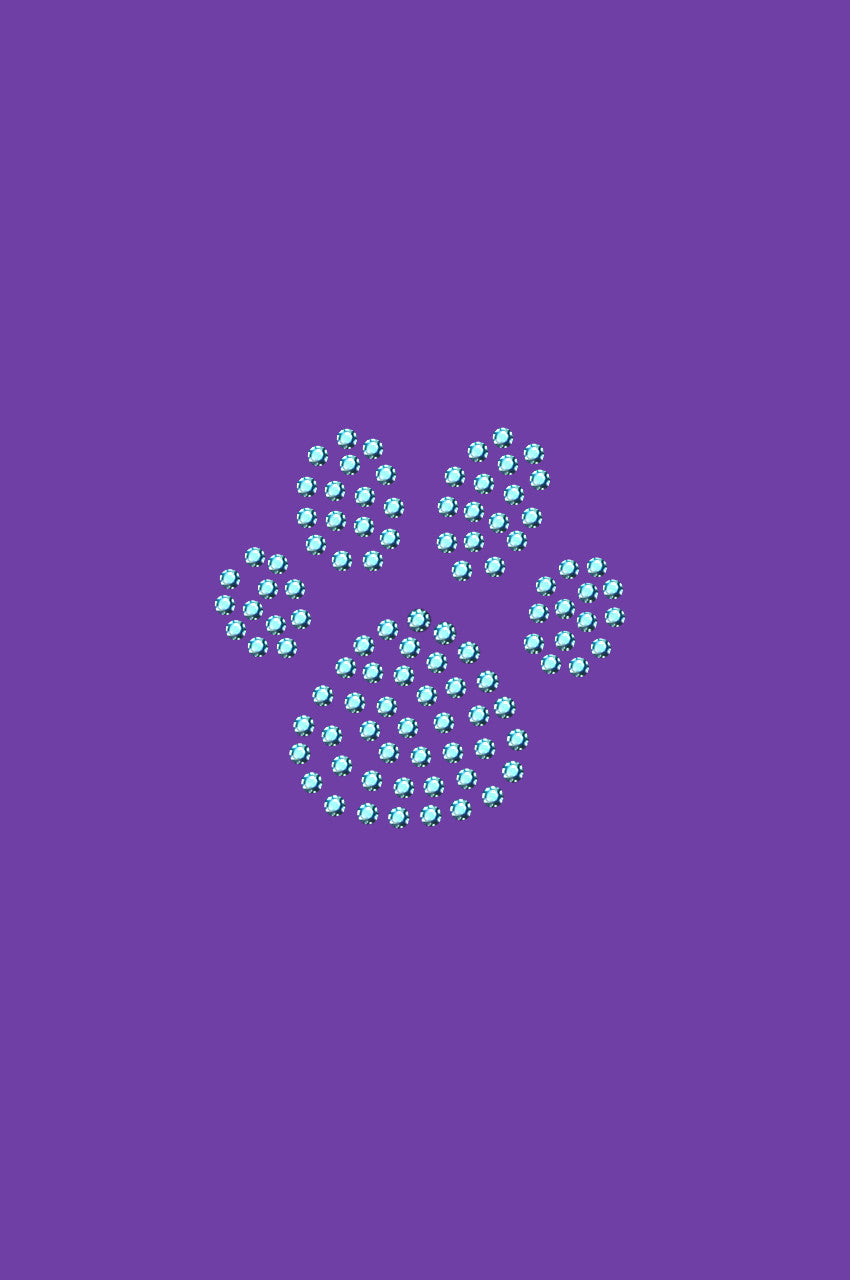 Paw (Blue Rhinestuds) bandana