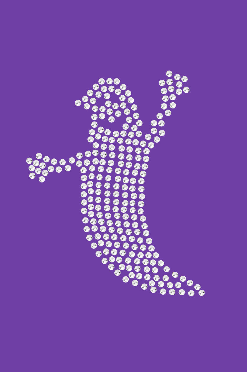 Skinny Rhinestone Ghost - Womens T-shirt