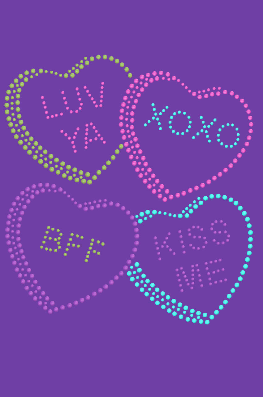 Candy Conversation Hearts 2 - Womens T-shirt