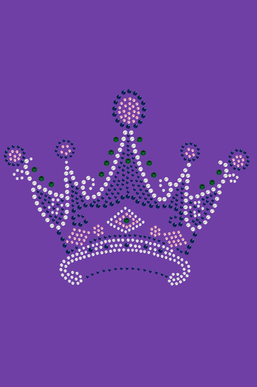Crown 16 ( Clear, Blue, Green, & Pink)- Womens T-shirt