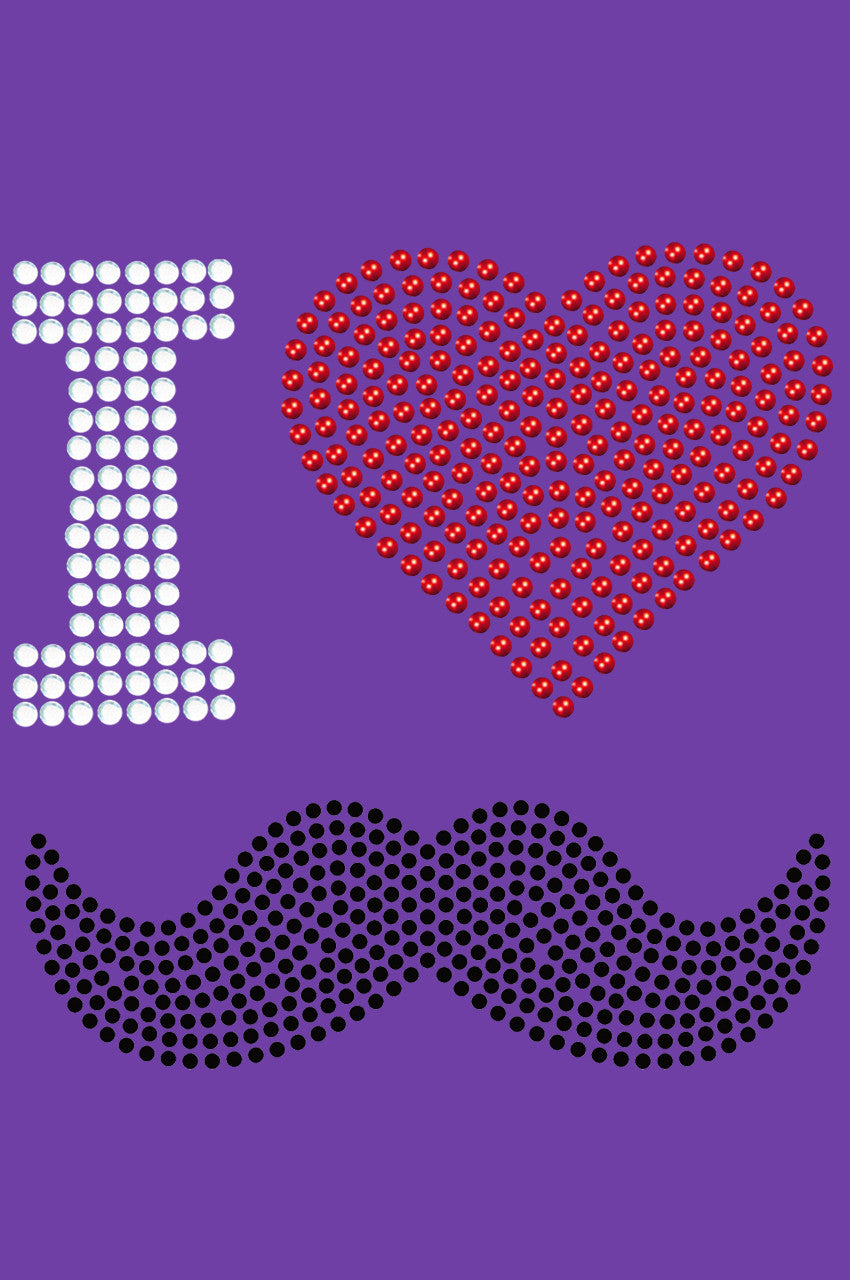 I Love Mustache Bandanna