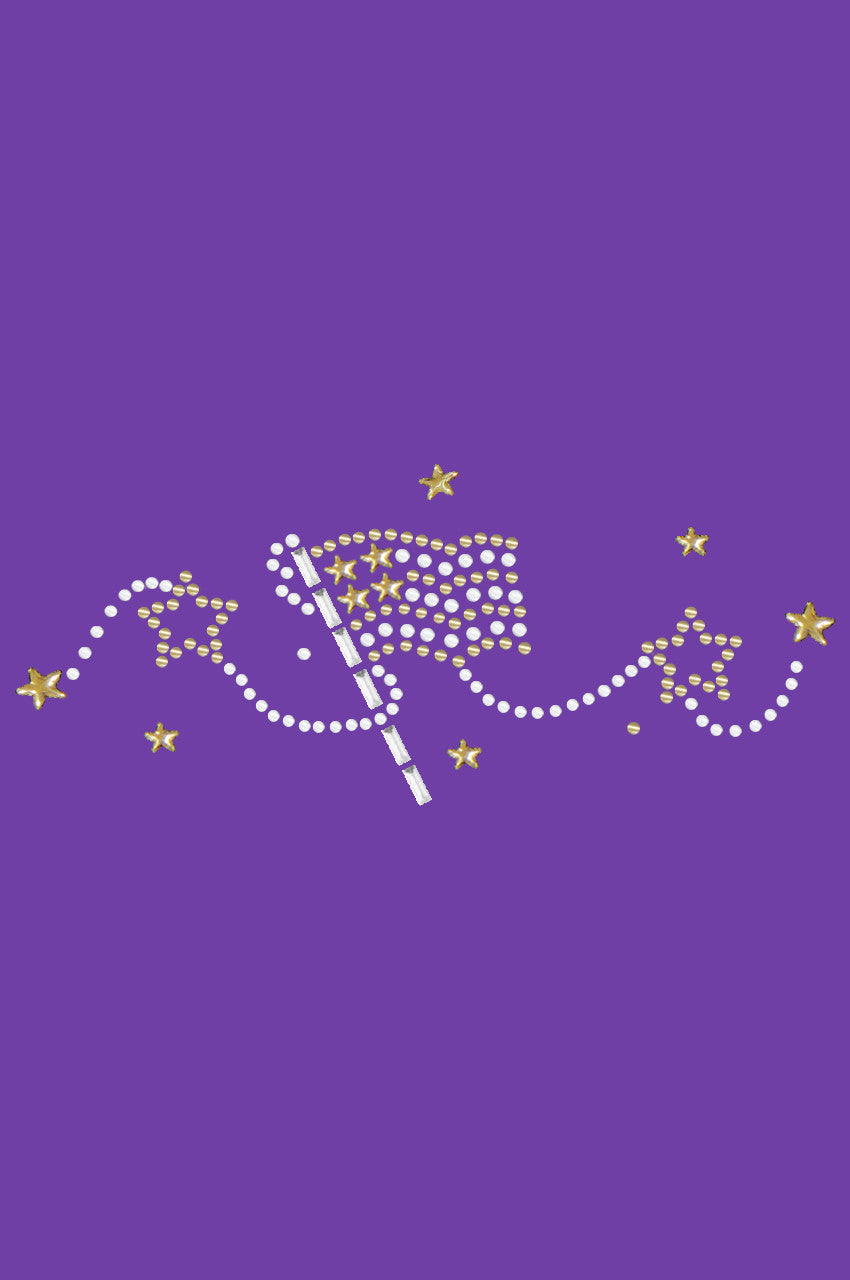 Flag (Gold & Silver Nailheads) - Womens T-shirt
