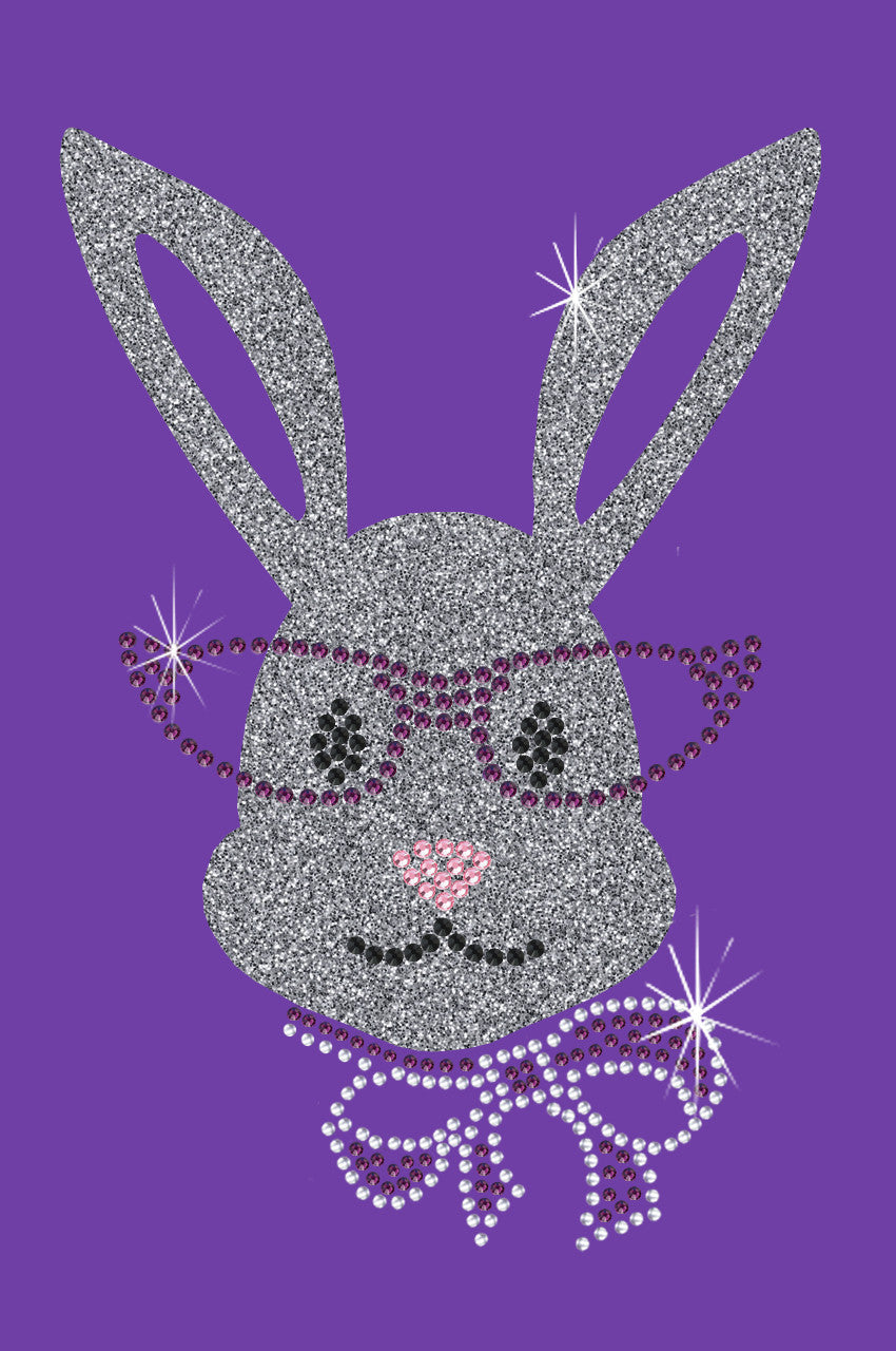 Girl Bunny with Glasses and Bow - Women's Tee