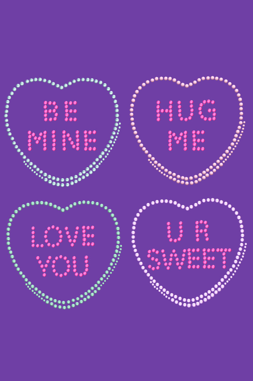 Candy Conversation Hearts - Womens T-shirt