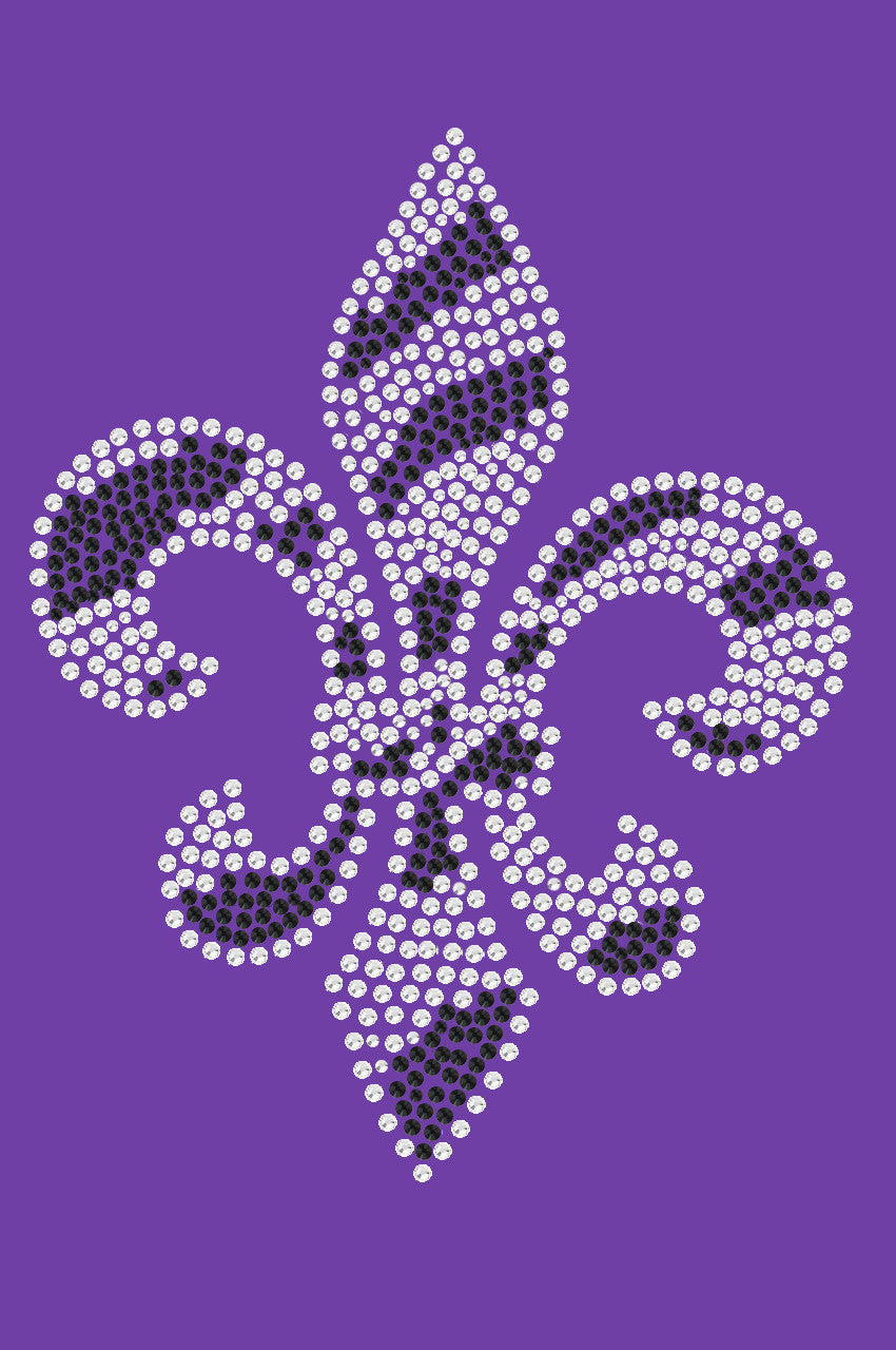 Fleur de Lis (Zebra Print) - Womens T-shirt