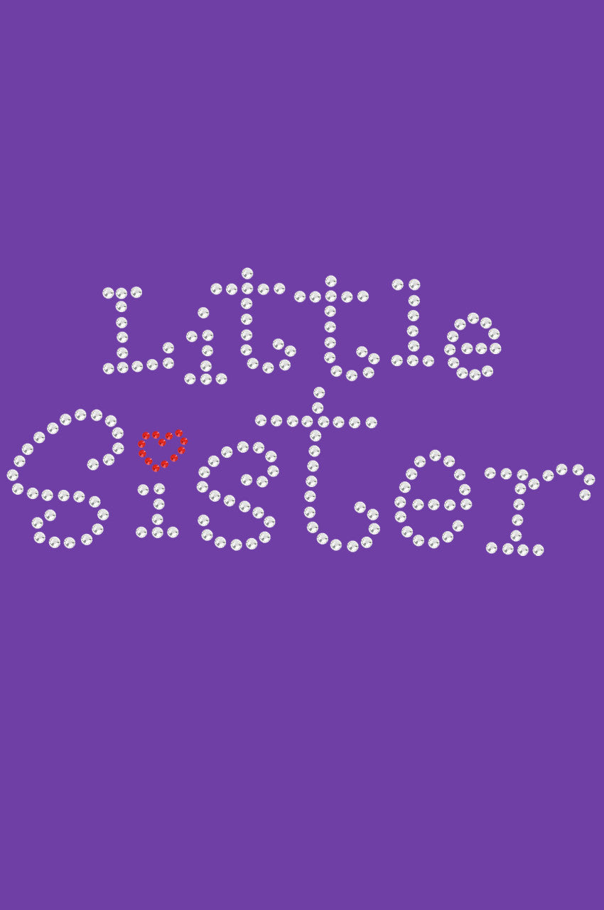 Little Sister with Red Heart - Womens T-shirt