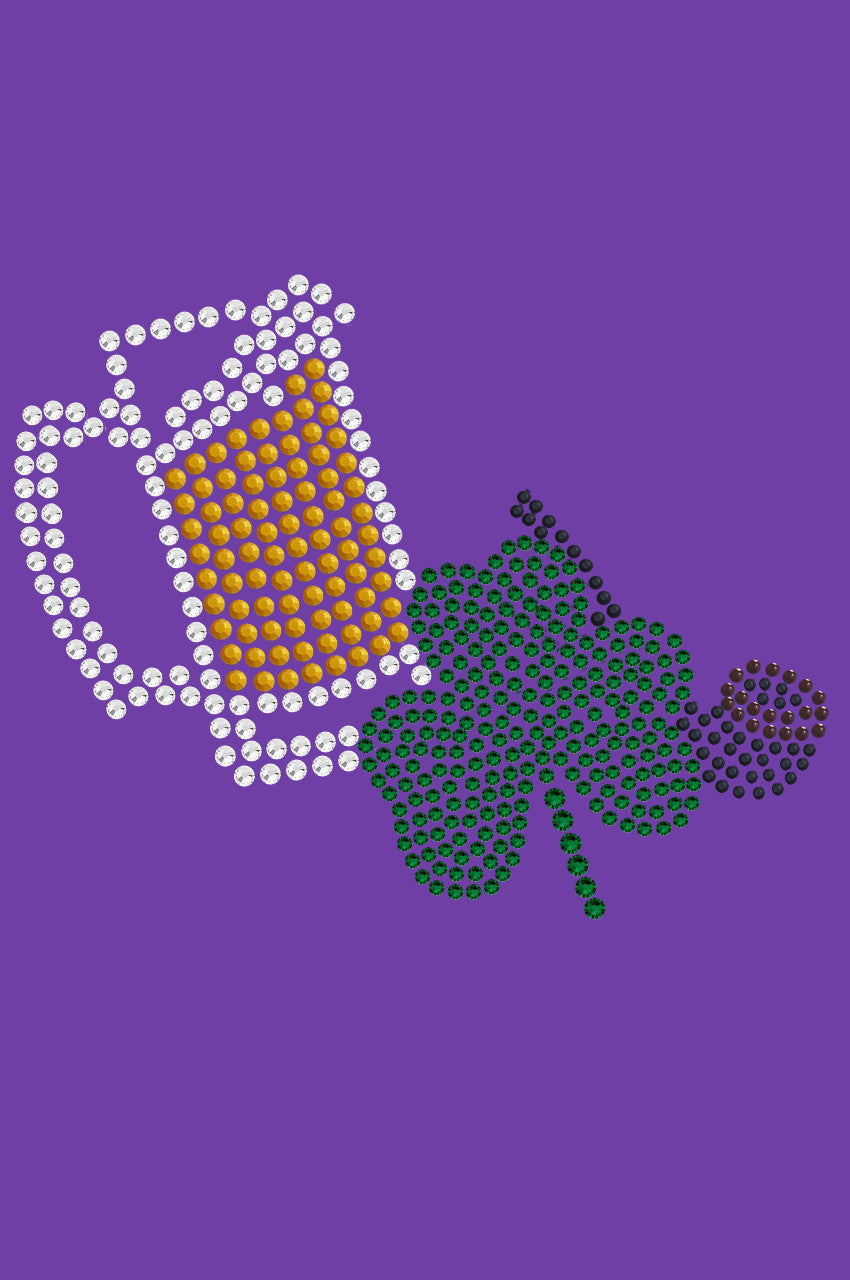 Beer Mug, Clover, & Pipe - Womens T-shirt