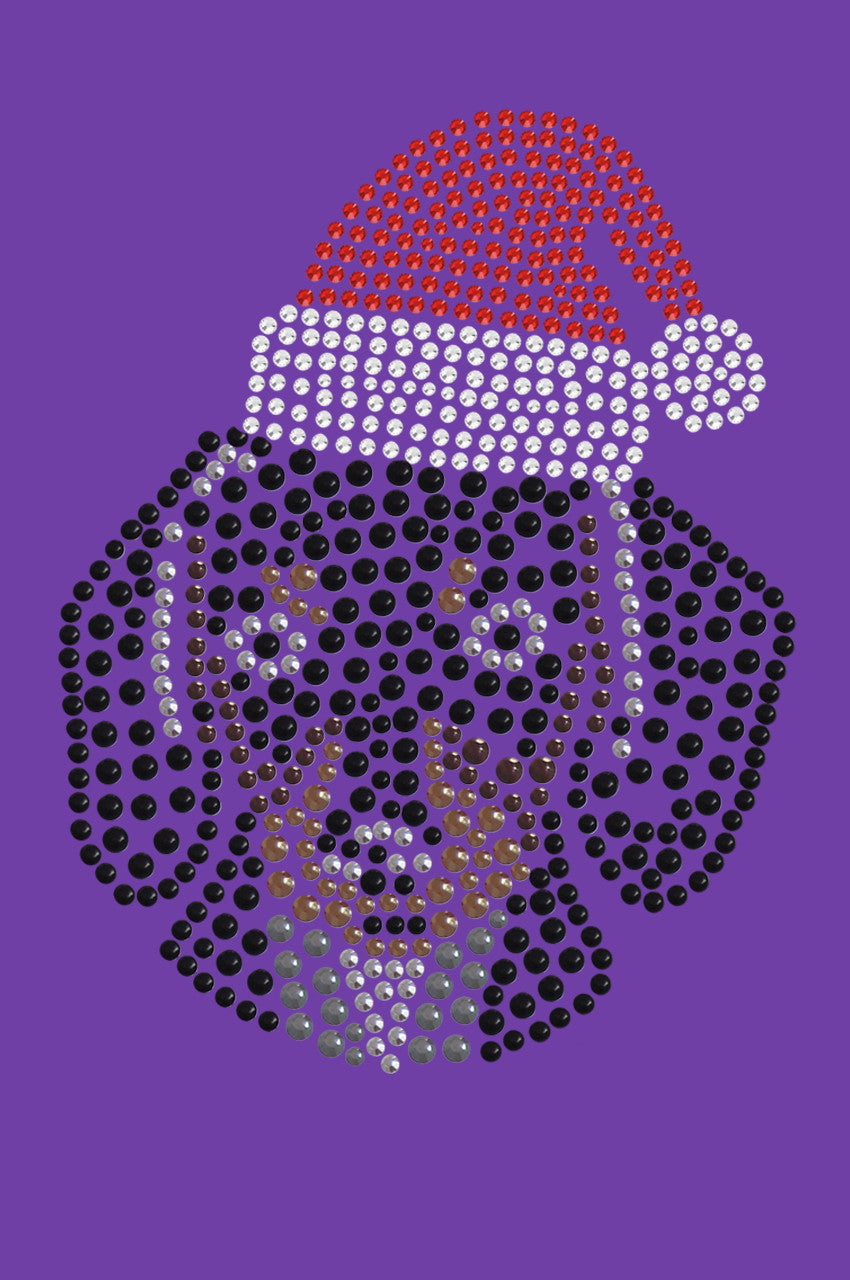 Dachshund Face with Santa Hat - Bandana