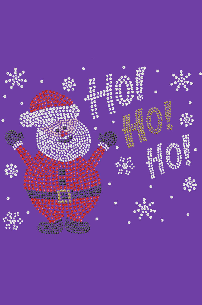Ho Ho Santa with Snowflakes - Womens Tee