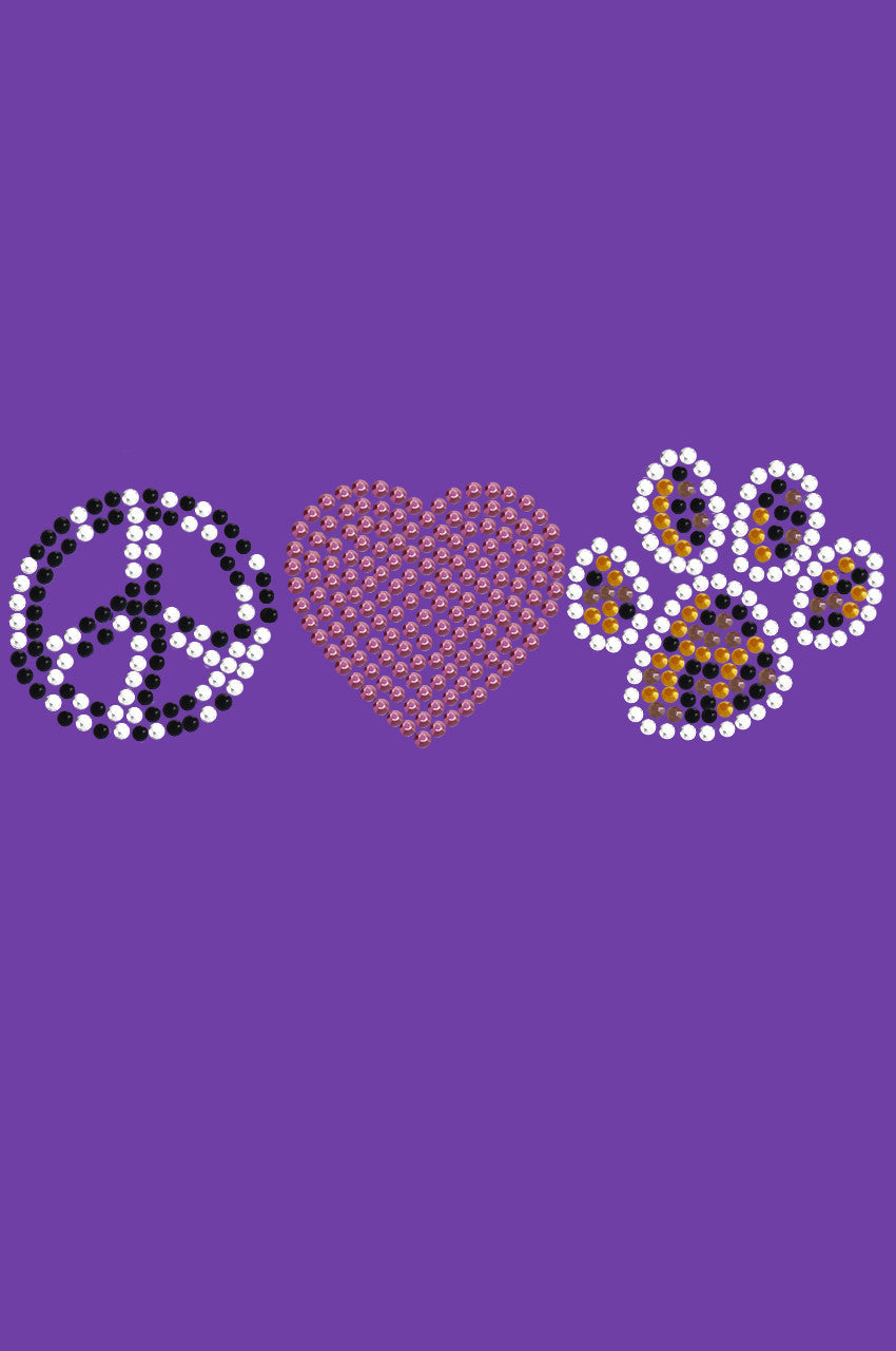 Peace, Love, Paw (Animal Print) - bandana
