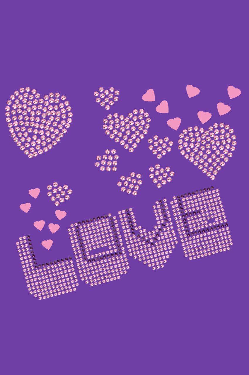 Love Pink & Purple - Womens T-shirt