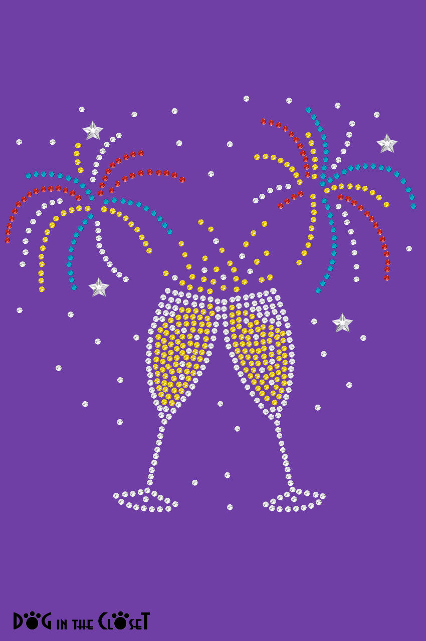 Happy New Year Drink & Fireworks - Womens Tee