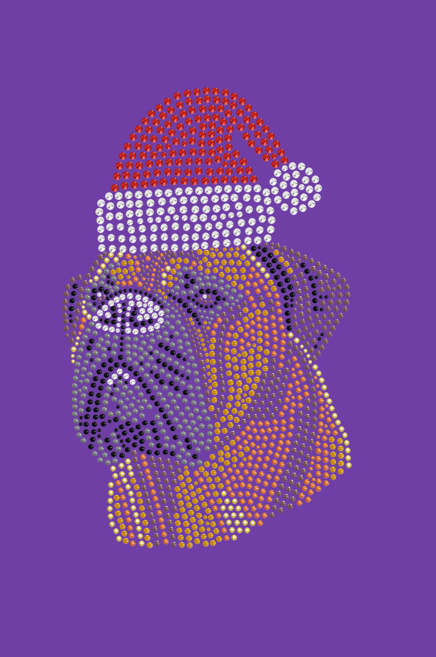 Bullmastiff with Santa Hat - Womens Tee
