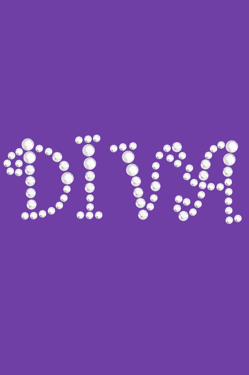 Diva (Silver Rhinestuds) - Womens T-shirt