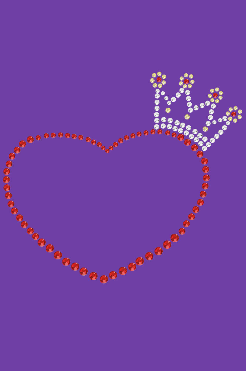 Heart with Crown - Womens T-shirt