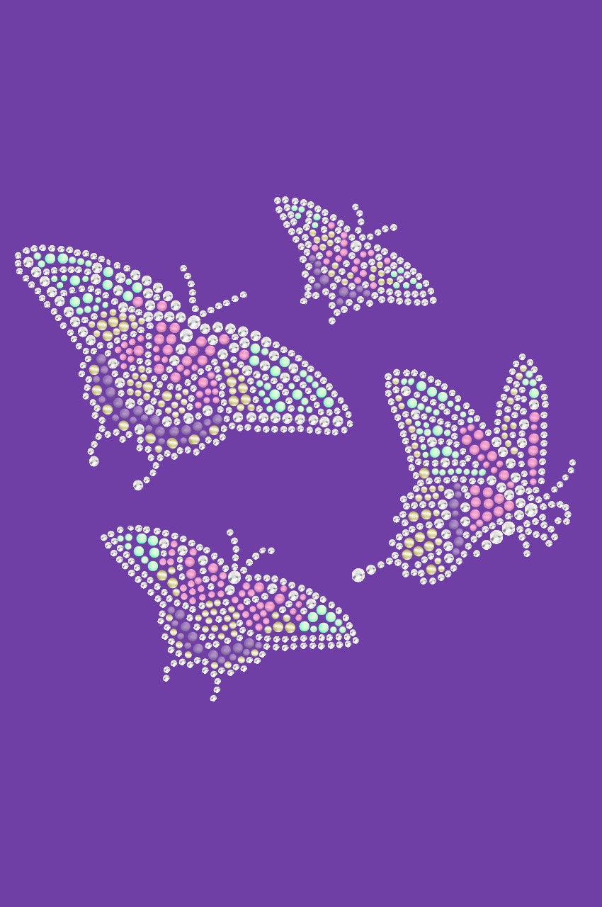 Pastel Butterflies - Womens T-shirt