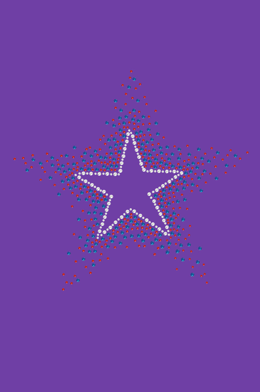 Star (Red & Blue) - Womens T-shirt