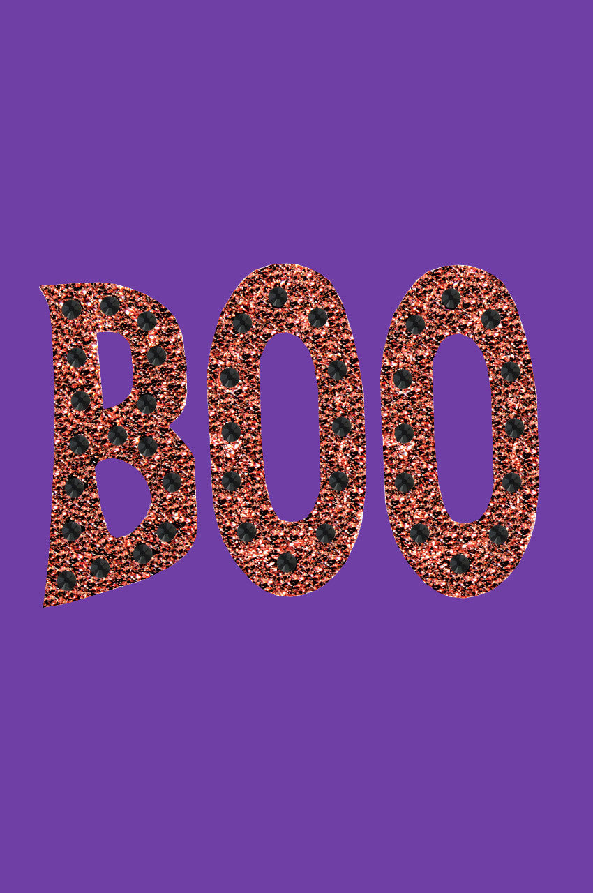 Orange Glitter Boo - Womens T-shirt