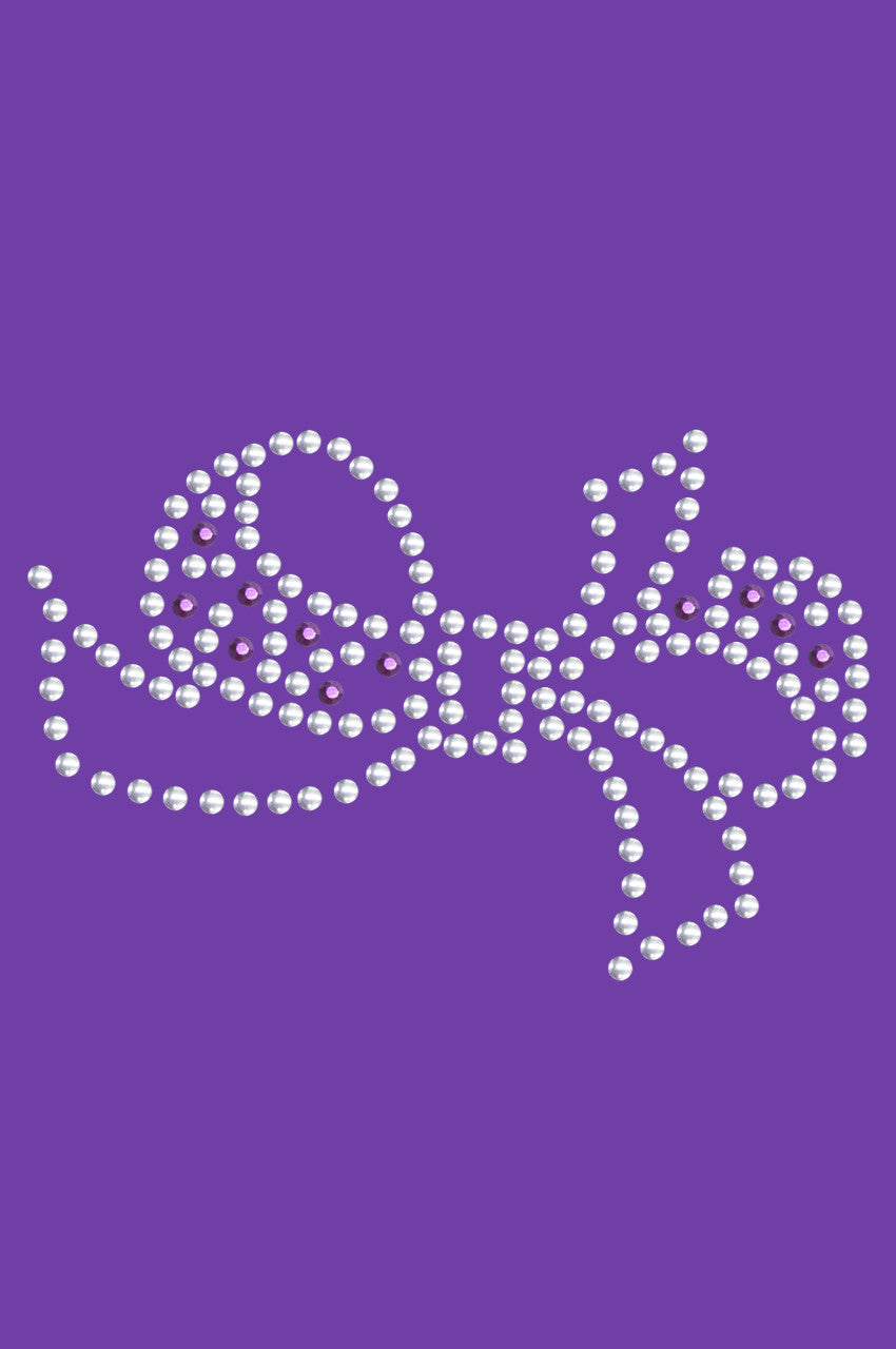 Bow (Purple & Silver) - Bandanna