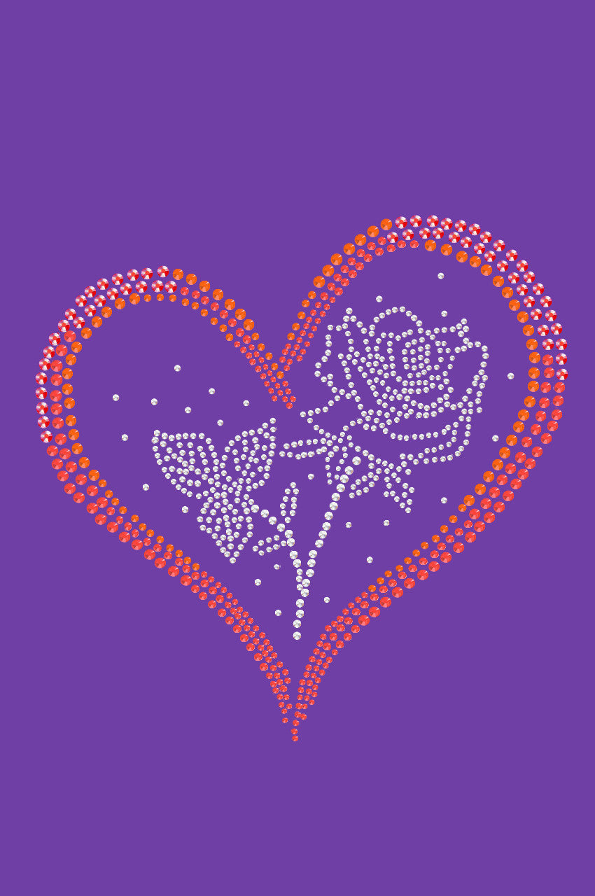 Heart with Rose - Womens Tee