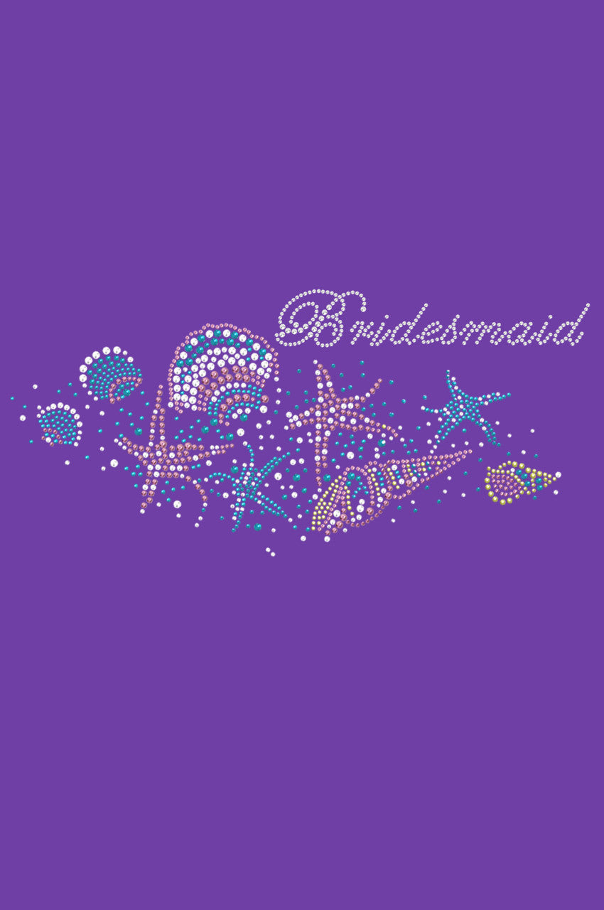 Bridesmaid with Seashells- Womens T-shirt