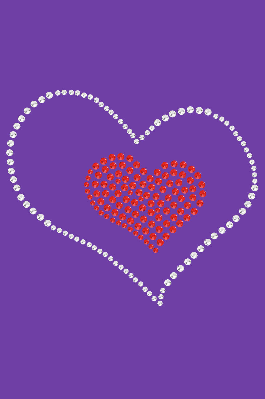 Red Heart inside Heart - Womens T-shirt