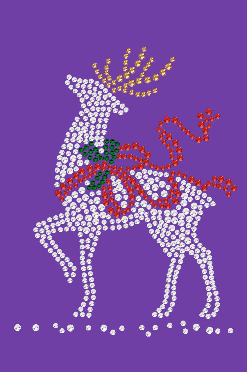 Reindeer with Red Bow - Womens Tee
