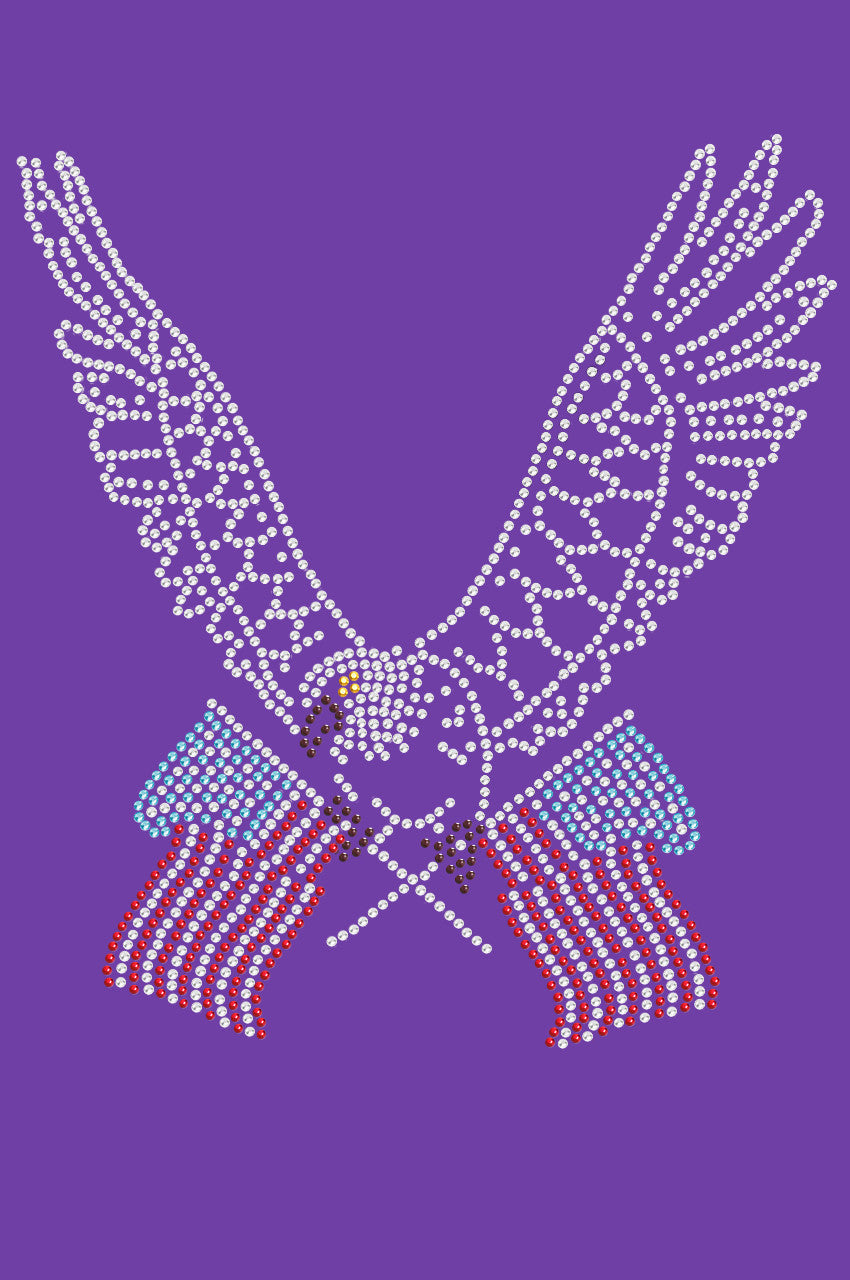 Eagle with Flags - Womens T-shirt
