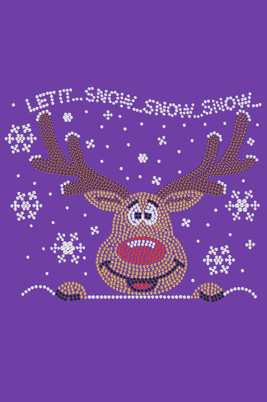 Let it Snow - Red Nose Reindeer - Womens T-shirt