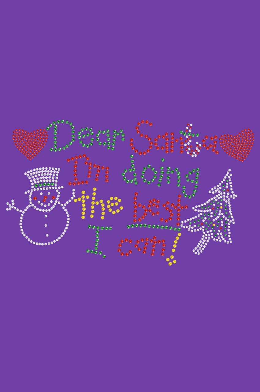 Dear Santa Im Doing the Best I Can - Womens T-shirt