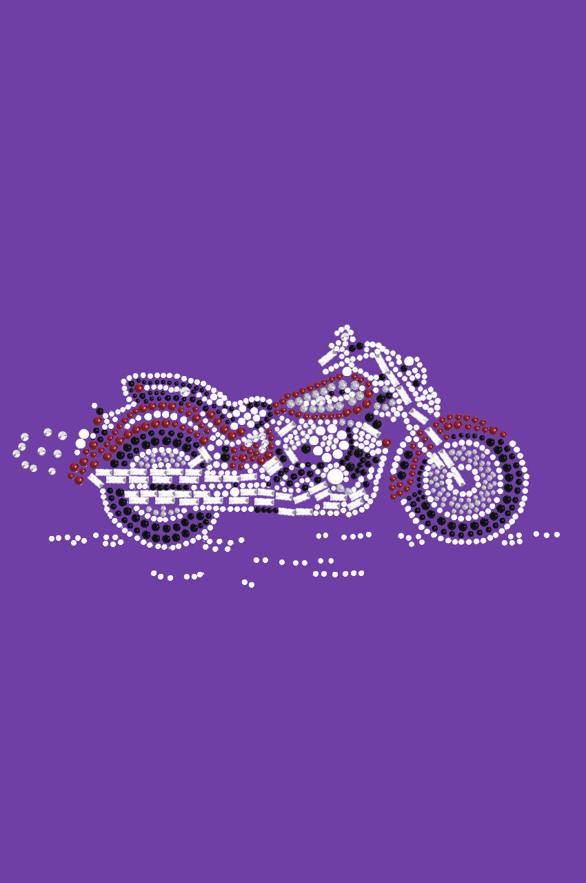 Motorcycle - Large Red & Black - Womens T-shirt